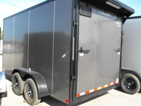 New Enclosed Trailer 7 x 14 Ramp 7' Interior 7K Charcoal 080 Polycore