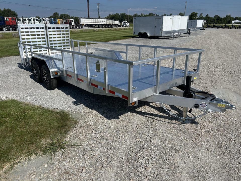 New 2027 Quality Steel and Aluminum 83"x20' HD Aluminum Landscape Utility Trailer