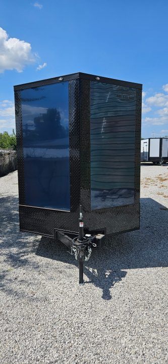 New 2026 Family Trailer 6x12 Tandem Axles Cargo / Enclosed Trailer - Screwless Exterior-Blackout Pkg- Rear Spoiler