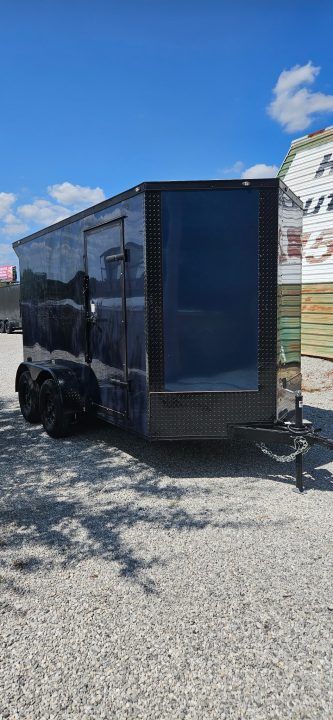 New 2026 Family Trailer 6x12 Tandem Axles Cargo / Enclosed Trailer - Screwless Exterior-Blackout Pkg- Rear Spoiler