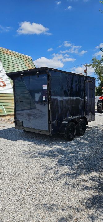 New 2026 Family Trailer 6x12 Tandem Axles Cargo / Enclosed Trailer - Screwless Exterior-Blackout Pkg- Rear Spoiler