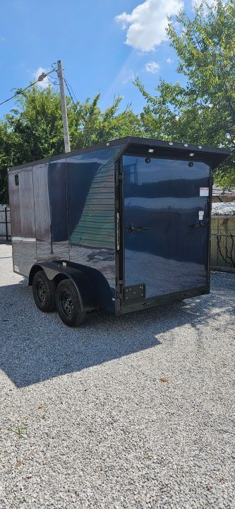 New 2026 Family Trailer 6x12 Tandem Axles Cargo / Enclosed Trailer - Screwless Exterior-Blackout Pkg- Rear Spoiler