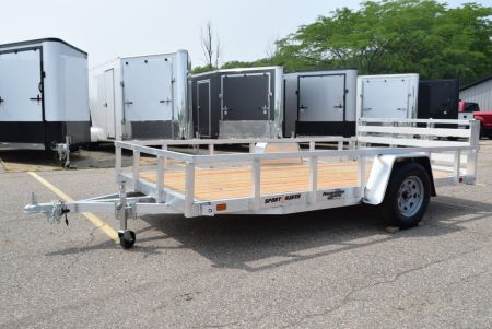 New Sport Haven 6x12 Aluminum Utility Trailer W/ BI-FOLD RAMP GATE