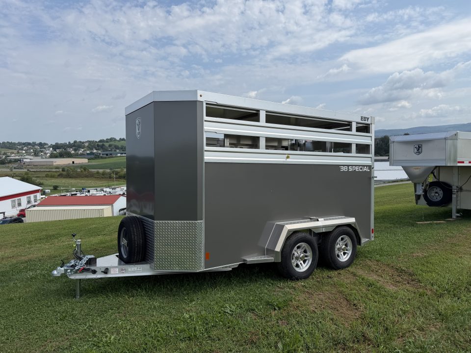 New 2027 EBY 13' Bumper Pull '38 SPECIAL Aluminum Stock Trailer