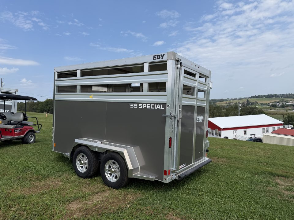 New 2027 EBY 13' Bumper Pull '38 SPECIAL Aluminum Stock Trailer