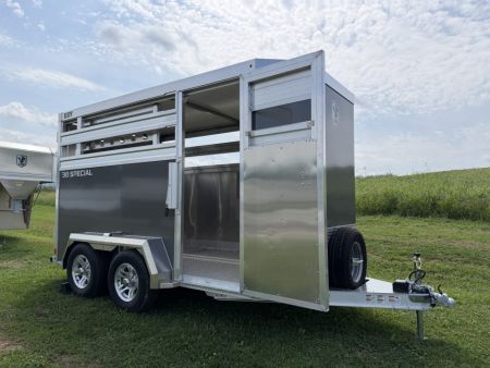 New 2027 EBY 13' Bumper Pull '38 SPECIAL Aluminum Stock Trailer