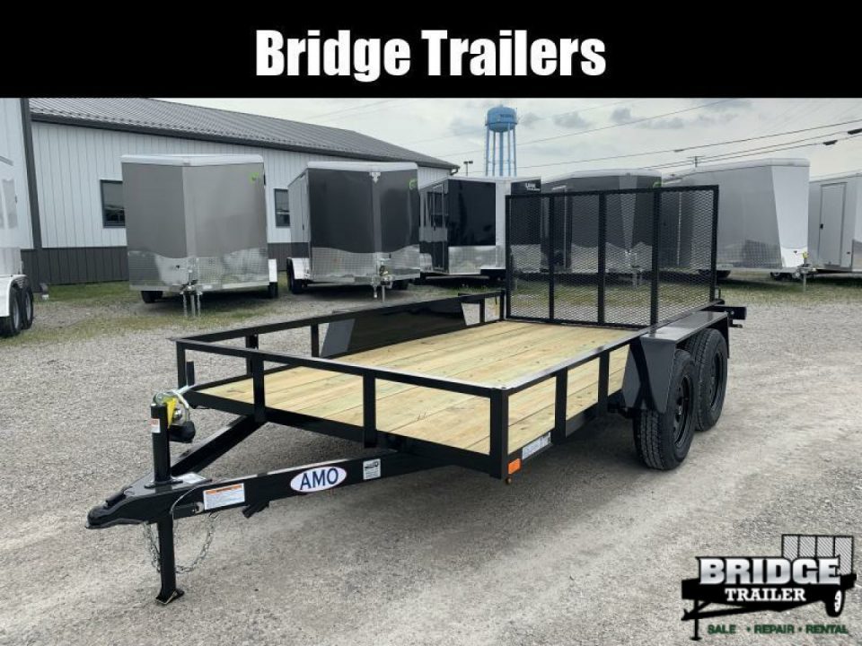New 2027 AMO AL12TB (76" X 12') 7K Landscape Utility Trailer