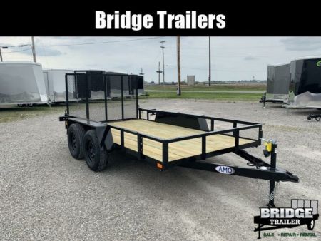 New 2027 AMO AL12TB (76" X 12') 7K Landscape Utility Trailer