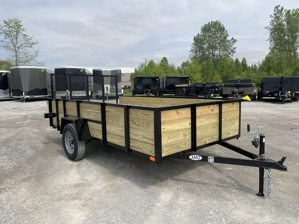 New 2027 AMO A9612WG (76" x 12') 2.9K Wood Side Utility Trailer