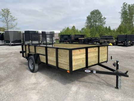 New 2027 AMO A9612WG (76" x 12') 2.9K Wood Side Utility Trailer