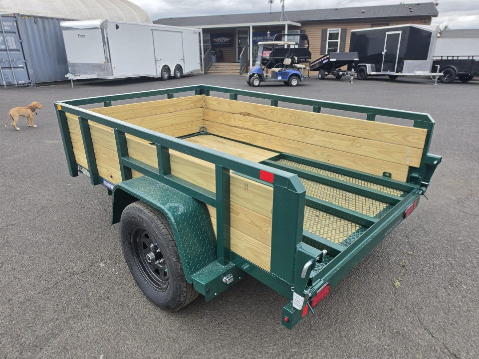 New 2027 Sure-Trac 5X8 Tube Top 3 Board Utility 3K GVWR *FOREST GREEN
