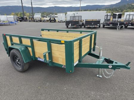 New 2027 Sure-Trac 5X8 Tube Top 3 Board Utility 3K GVWR *FOREST GREEN