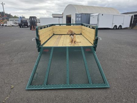 New 2027 Sure-Trac 5X8 Tube Top 3 Board Utility 3K GVWR *FOREST GREEN