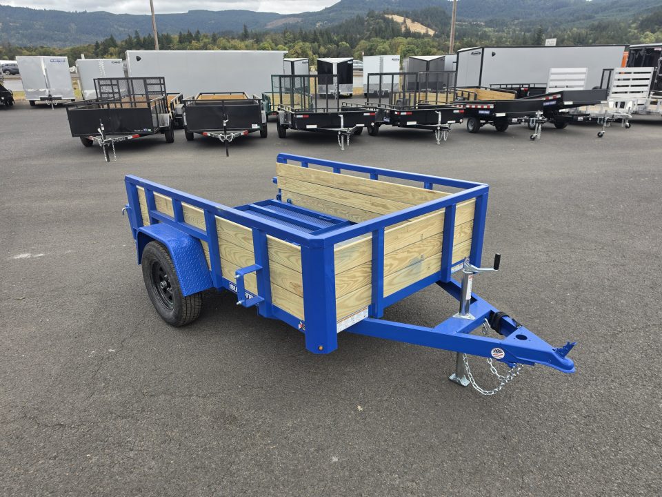 New 2027 Sure-Trac 5X8 Tube Top 3 Board Utility 3K GVWR *ROYAL BLUE