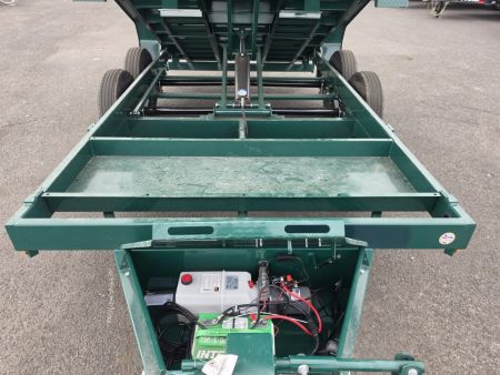 New 2027 Sure-Trac 7x14 Low Pro Scissor Dump 14K GVWR *FOREST GREEN