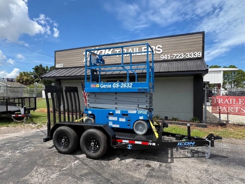 New 2026 Icon Trailers 6'2" X 10' TA 10K SCISSOR LIFT Equipment Trailer