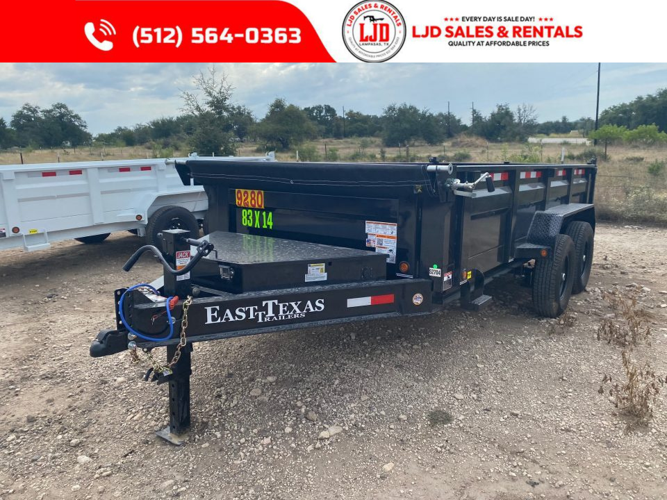 New 2027 East Texas - 83" x 14 - 14K GVWR Dump Trailer
