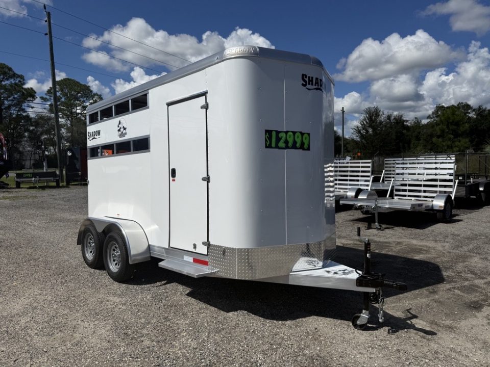 New 2026 Shadow 2 Horse Bumperpull Slant Trailer / Livestock Trailer with Removable Dividers and Tack Room Horse Trailer