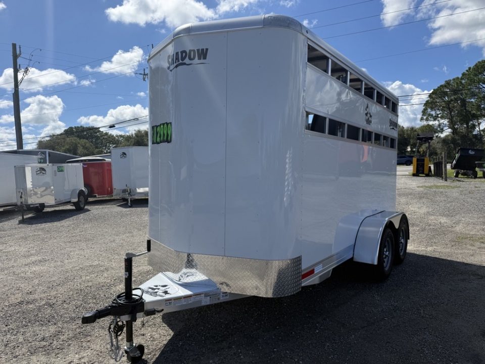 New 2026 Shadow 2 Horse Bumperpull Slant Trailer / Livestock Trailer with Removable Dividers and Tack Room Horse Trailer