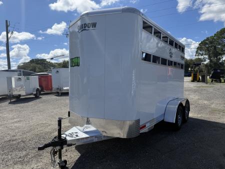 New 2026 Shadow 2 Horse Bumperpull Slant Trailer / Livestock Trailer with Removable Dividers and Tack Room Horse Trailer