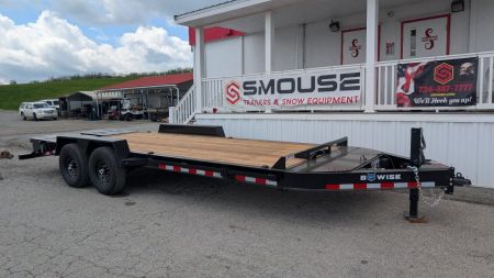 New 2027 BWise 22' (19+3) HD Lo Pro Equipment Hauler w/ Full Width Self Leveling Ramps & Self Cleaning Dove Tail