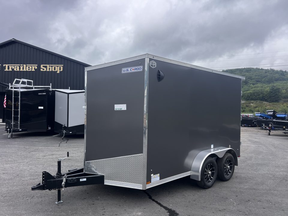 New 2027 US Cargo 7x12 + 2ft V nose/ I beam frame/ 7' interior/ Polycore / Barn Door - 7000GVW