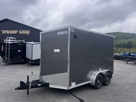 New 2027 US Cargo 7x12 + 2ft V nose/ I beam frame/ 7' interior/ Polycore / Barn Door - 7000GVW