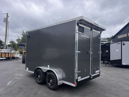 New 2027 US Cargo 7x12 + 2ft V nose/ I beam frame/ 7' interior/ Polycore / Barn Door - 7000GVW