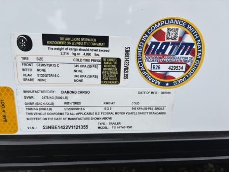 New 2027 Diamond Cargo 7X14 Cargo / Enclosed Trailer