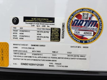 New 2027 Diamond Cargo 7X16 Cargo / Enclosed Trailer