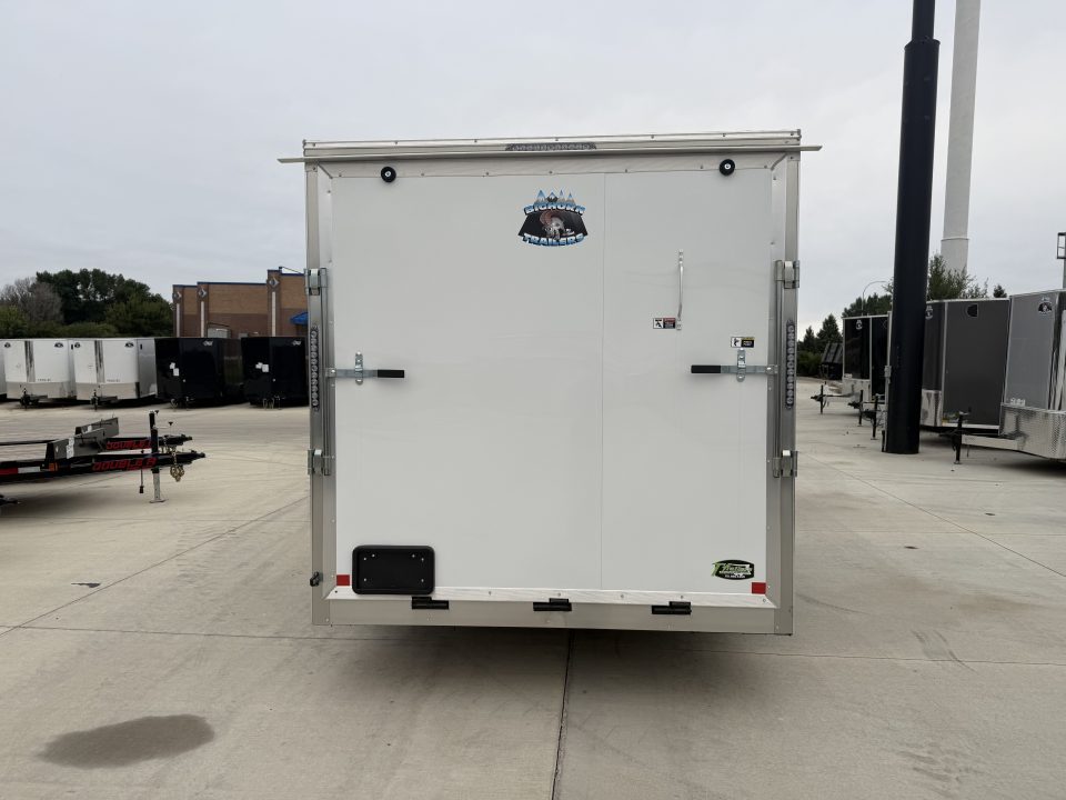 New LIGHT Hail New 2027 Bighorn R&M 7x16 + 2’V Nose SUPERIOR QUALITY Rear Ramp Enclosed Cargo Trailer