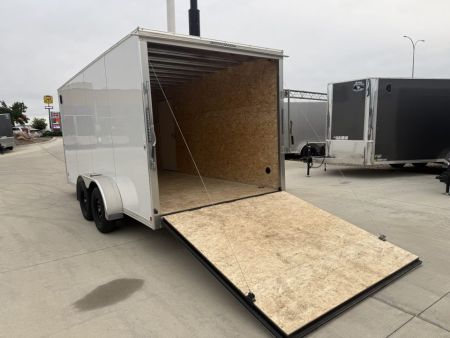 New LIGHT Hail New 2027 Bighorn R&M 7x16 + 2’V Nose SUPERIOR QUALITY Rear Ramp Enclosed Cargo Trailer