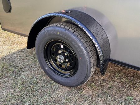 New 2027 7X12 Enclosed Trailer-3500LB Single Axle-7'ft Interior-Charcoal Poly-Blackout