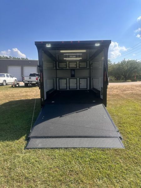 New 2027 8.5x16 Race Trailer-5200lb Torsion- Finished interior- White poly - Car / Racing Trailer