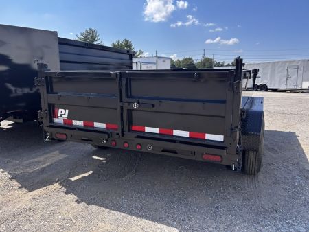 New 2027 PJ Trailers 7 X 14 FT DUMP TRAILER 14K GVWR SPREAD GATE TARP KIT