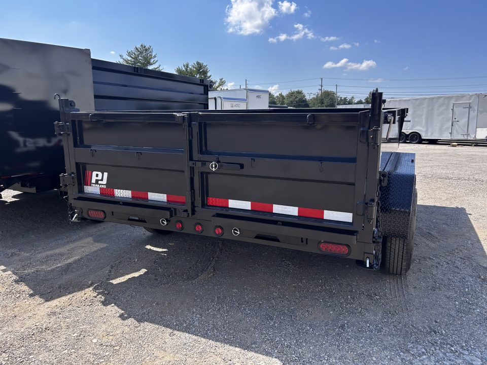 New 2027 PJ Trailers 7 X 14 FT DUMP TRAILER 14K GVWR SPREAD GATE TARP KIT
