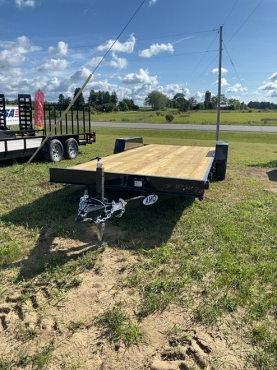 New 2027 AMO 83"X20' SKID 10K Equipment Trailer Equipment Trailer 2 BRK