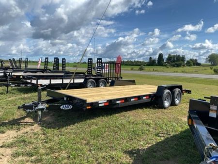 New 2027 AMO 83"X20' SKID 10K Equipment Trailer Equipment Trailer 2 BRK
