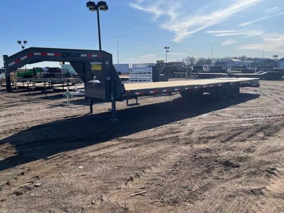 New 2026 Delco Trailers 32' 22,999#lb GVWR Deckover Trailer