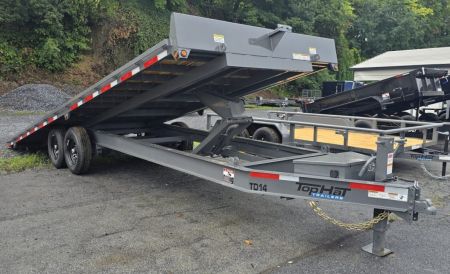 New 2026 Top Hat Trailers 24X102 Deckover Trailer POWER TILT 14K