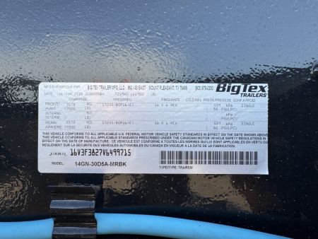 New 2027 Big Tex Trailers 14GN-30D5A Flatbed Trailer