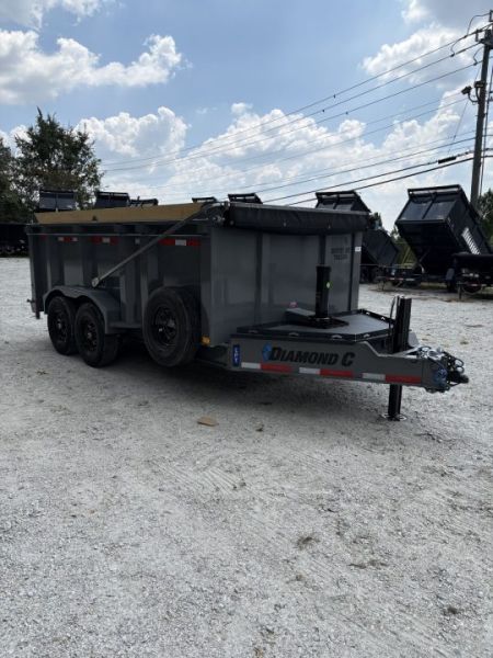 New 2027 Diamond C 82x14' Dump, 44" Sides, 7 Gauge, 3-Way Gate, Ramps LPT207