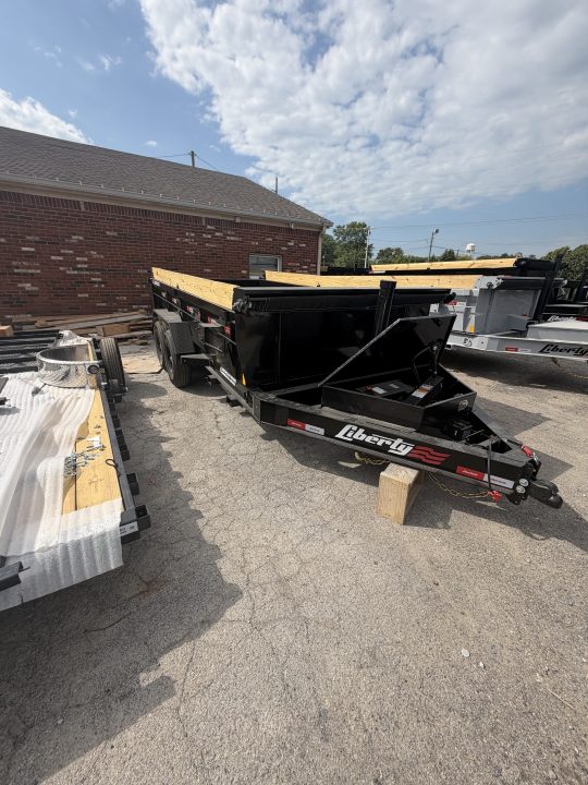New 2027 LIBERTY LD14K83X14B8TS Dump Trailer 83X14 TA TELESCOPIC W/ 24" SIDES (GVW:15400) MIDNIGHT BLACK