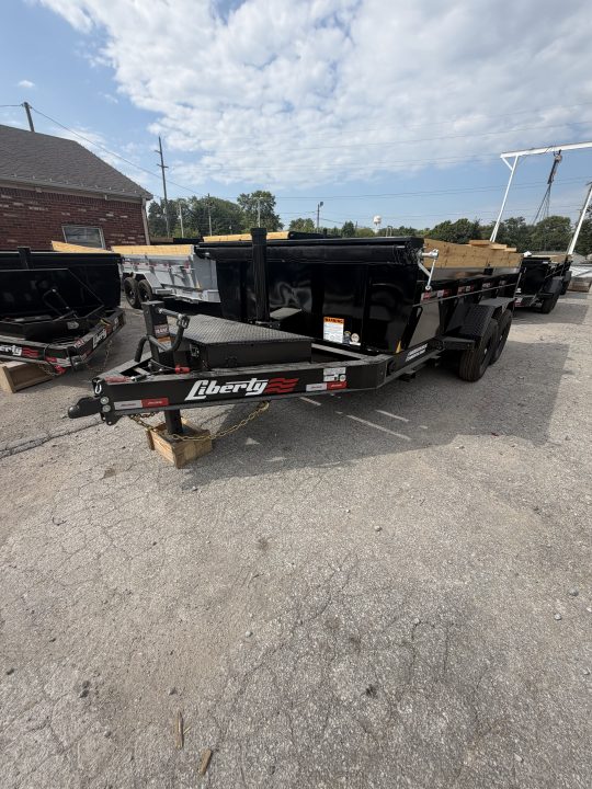 New 2027 LIBERTY LD14K83X14B8TS Dump Trailer 83X14 TA TELESCOPIC W/ 24" SIDES (GVW:15400) MIDNIGHT BLACK