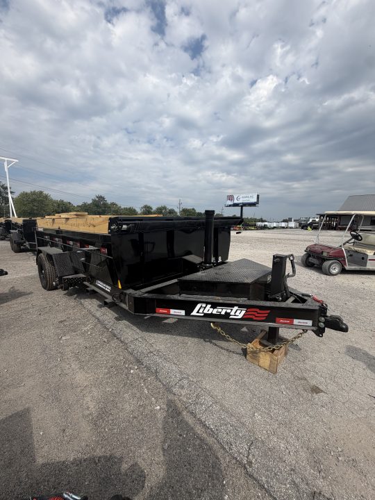 New 2027 LIBERTY LD14K83X14B8TS Dump Trailer 83X14 TA TELESCOPIC W/ 24" SIDES (GVW:15400) MIDNIGHT BLACK