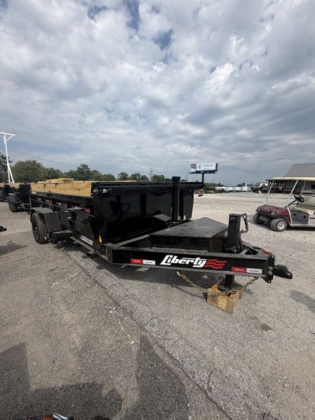 New 2027 LIBERTY LD14K83X14B8TS Dump Trailer 83X14 TA TELESCOPIC W/ 24" SIDES (GVW:15400) MIDNIGHT BLACK