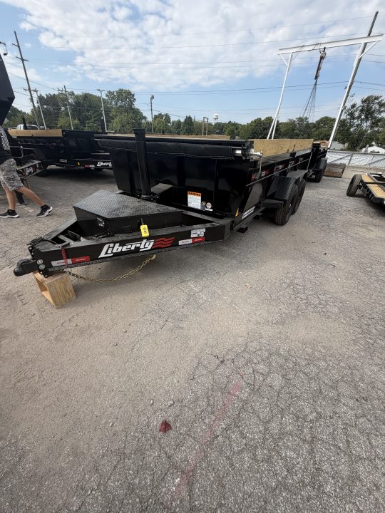 New 2027 LIBERTY LD14K83X14B8TS Dump Trailer 83X14 TA TELESCOPIC W/ 24" SIDES (GVW:15400) MIDNIGHT BLACK