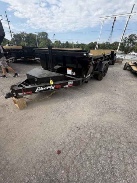 New 2027 LIBERTY LD14K83X14B8TS Dump Trailer 83X14 TA TELESCOPIC W/ 24" SIDES (GVW:15400) MIDNIGHT BLACK