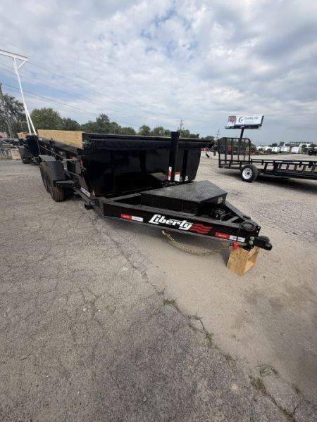 New 2027 LIBERTY LD14K83X14B8TS Dump Trailer 83X14 TA TELESCOPIC W/ 24" SIDES (GVW:15400) MIDNIGHT BLACK