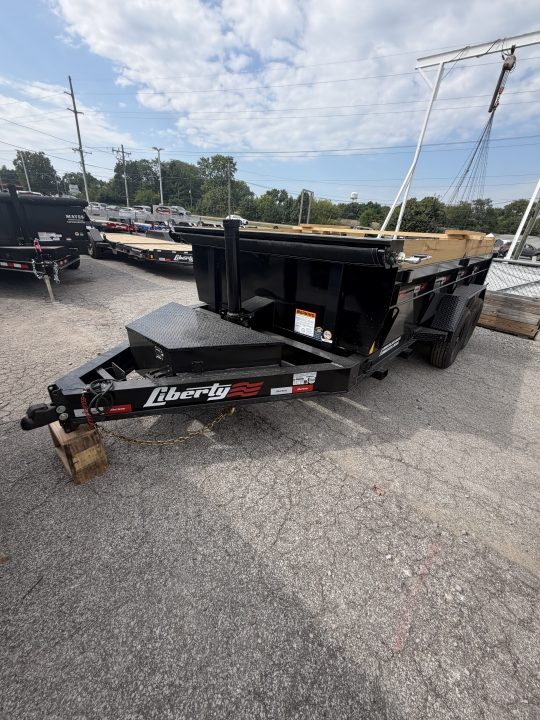 New 2027 LIBERTY LD14K83X14B8TS Dump Trailer 83X14 TA TELESCOPIC W/ 24" SIDES (GVW:15400) MIDNIGHT BLACK